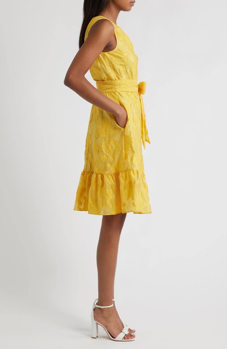 Anne Klein Floral Embroidered One-Shoulder Midi Dress, Alternate, color, 