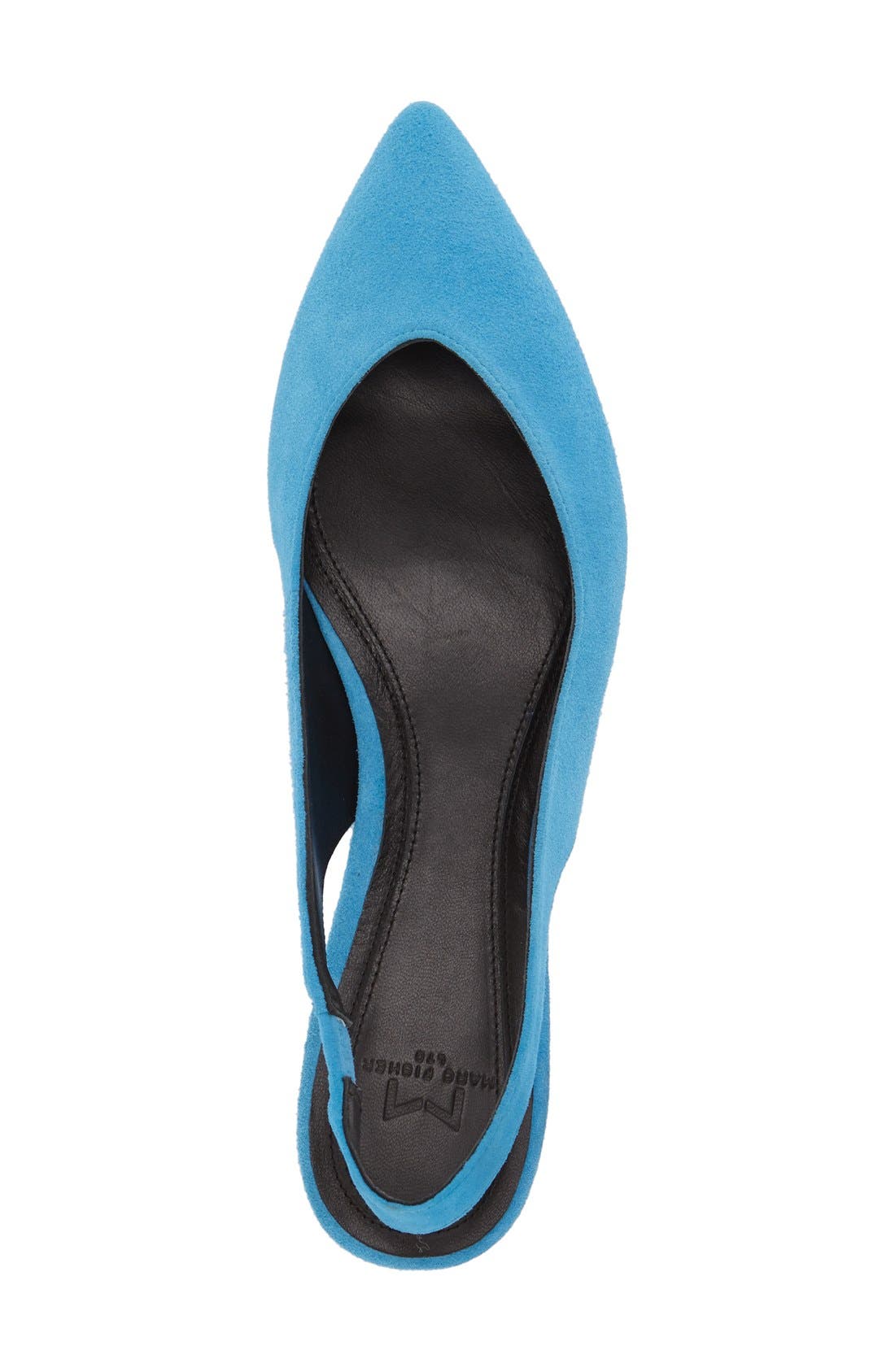 'Silvia' Slingback Flat, Alternate, color, COBALT SUEDE
