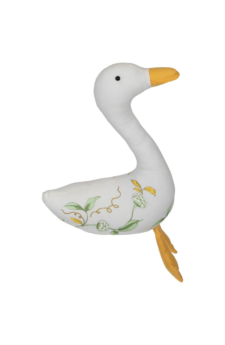 Northlight Plush Floral Easter Goose Decoration - 16", Alternate, color, White
