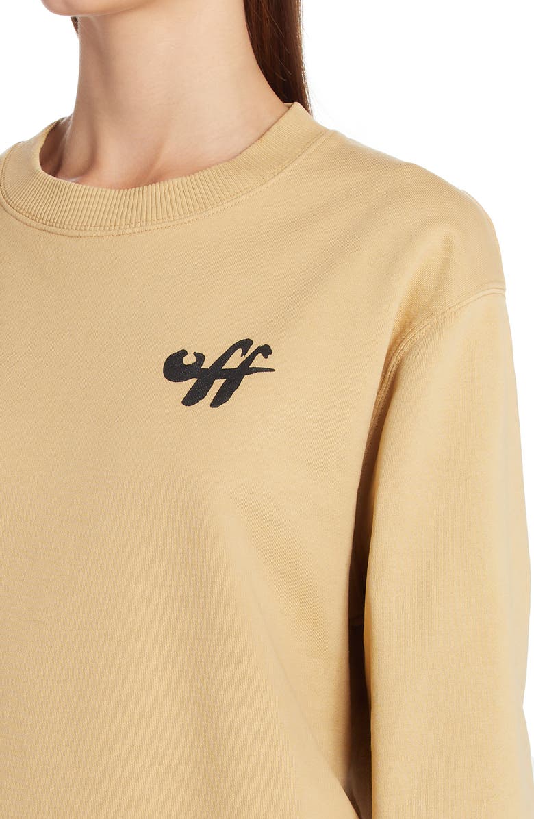 Off-White Zebra Arrows Cotton Logo Graphic Sweatshirt, Alternate, color, 