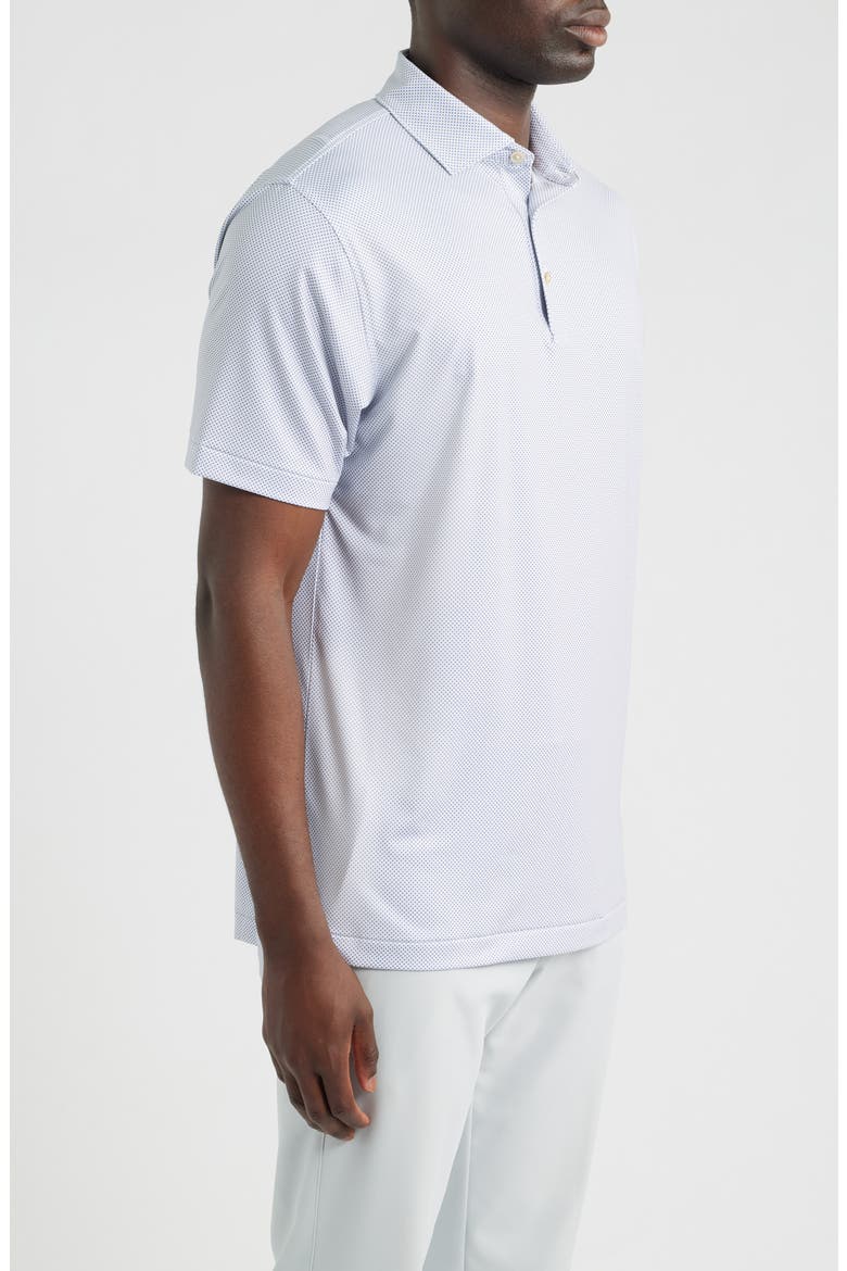 Phoenix Microprint Summer Comfort Perfomance Jersey Polo, Alternate, color, WHITE / BALI BLUE