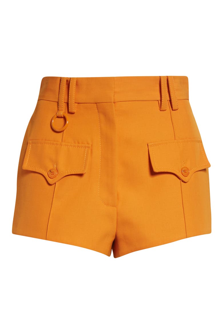 Kindred Spirit Alchemy High Waist Wool Blend Mini Shorts, Alternate, color, SUNSET ORANGE