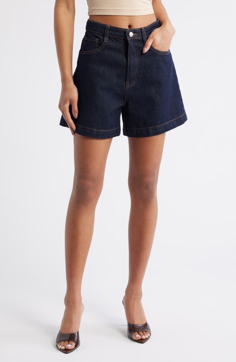 Whitaker High Waist Denim Shorts