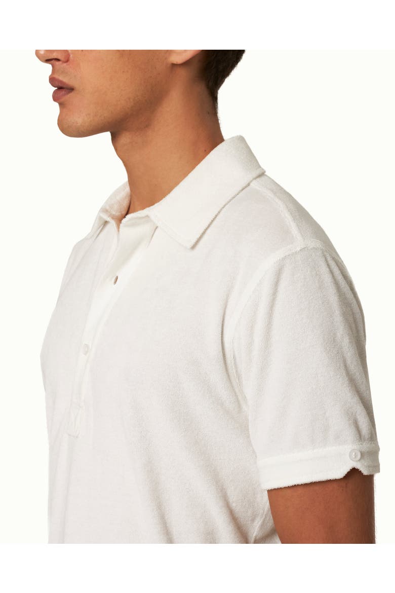 Sebastian Towelling Tailored-Fit Polo Shirt, Alternate, color, White