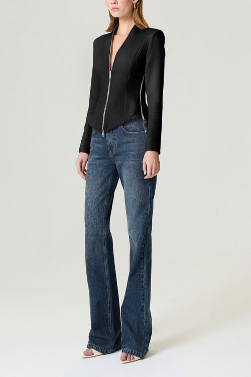 Nocturne Zippered Blouse In Black