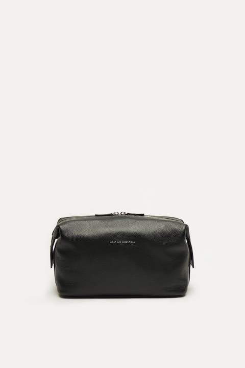 Kenyatta Pebble Grained Leather Toiletry Bag