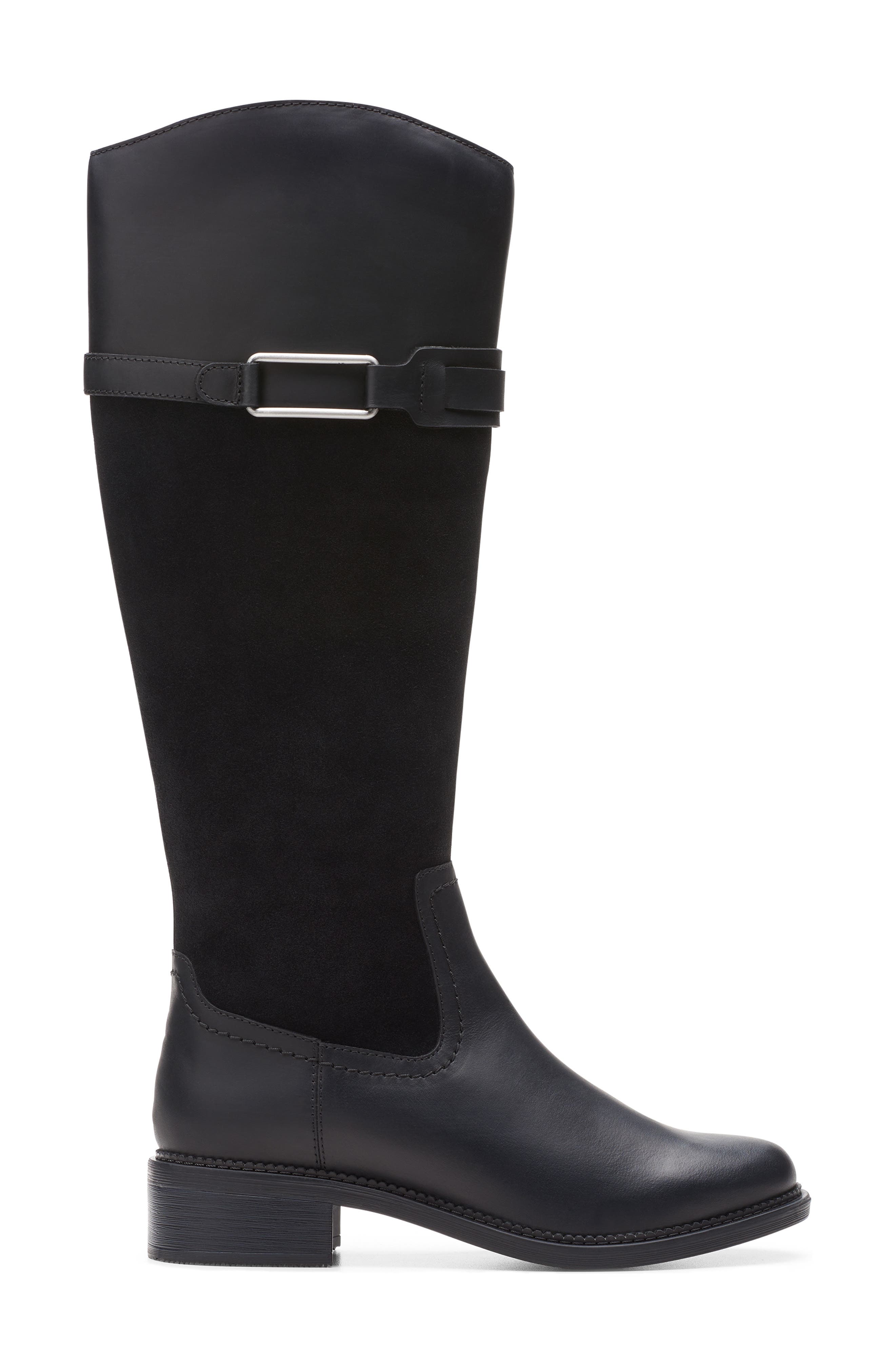 Clarks<sup>®</sup> Maye Carly Buckle Strap Boot, Alternate, color, Black