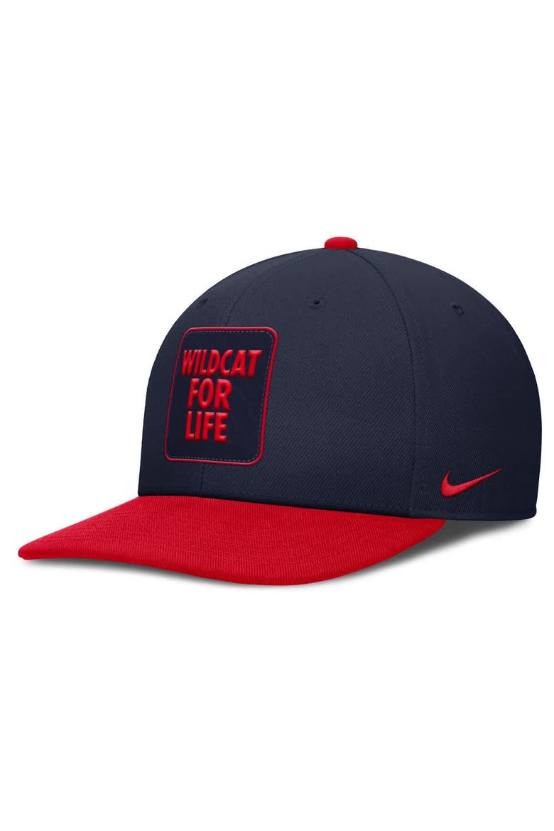 Men's Nike Navy/Red Arizona Wildcats 2025 Sideline Campus Pro Local Snapback Hat, Main, color, Navy