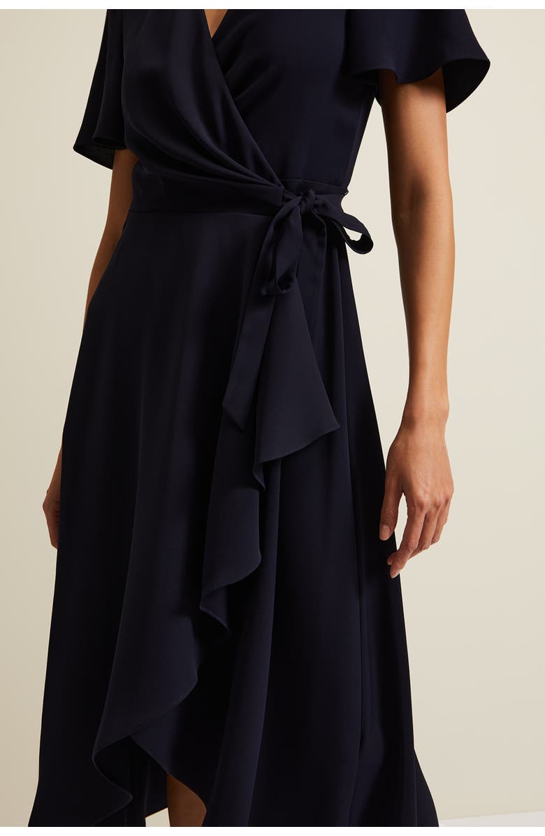 Phase Eight Julissa Wrap Midi Dress, Alternate, color, Navy