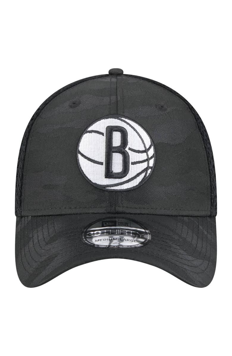 New Era Men's New Era Black Brooklyn Nets Subtle Camo 39THIRTY Flex Hat, Alternate, color, Black