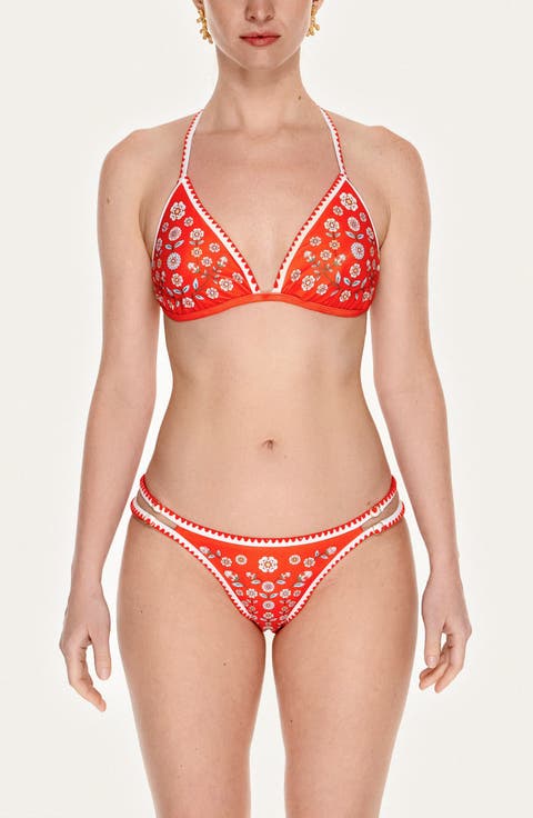 Red Garden Reversible Bikini Set