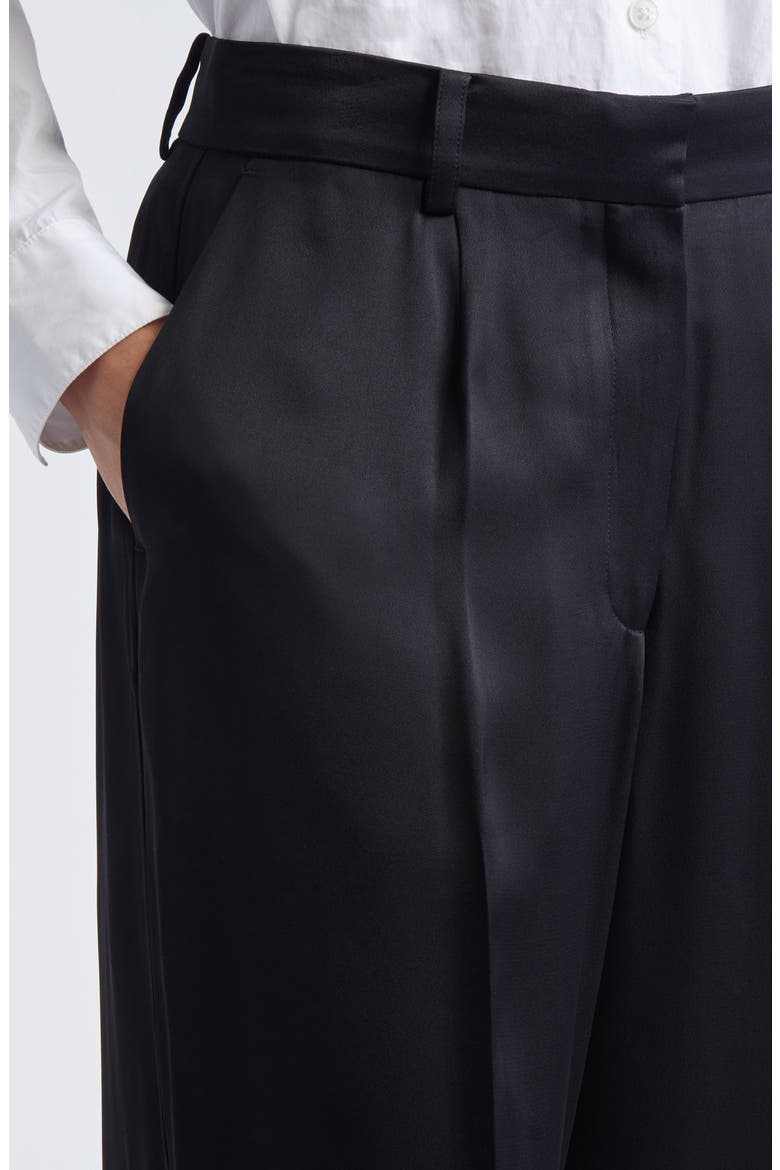 Pleated Fluid Pants, Alternate, color, BLACK