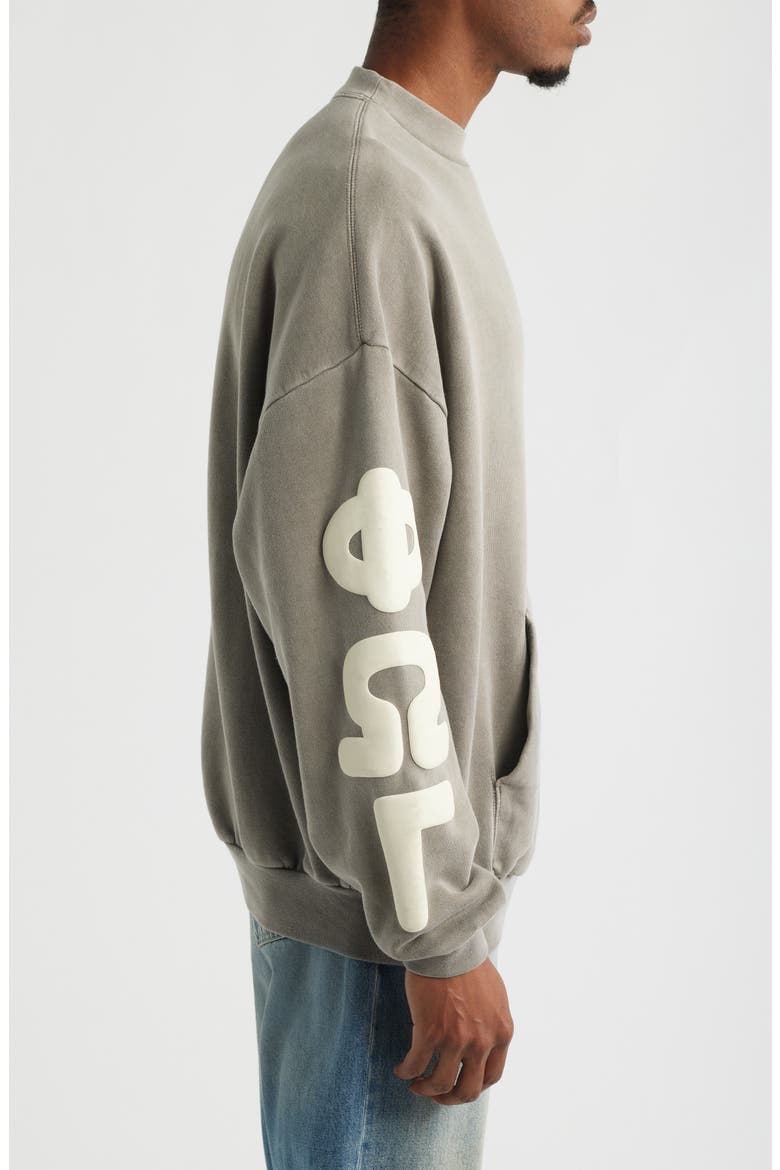'90s Graphic Crewneck Sweatshirt, Alternate, color, WASHED SEAL