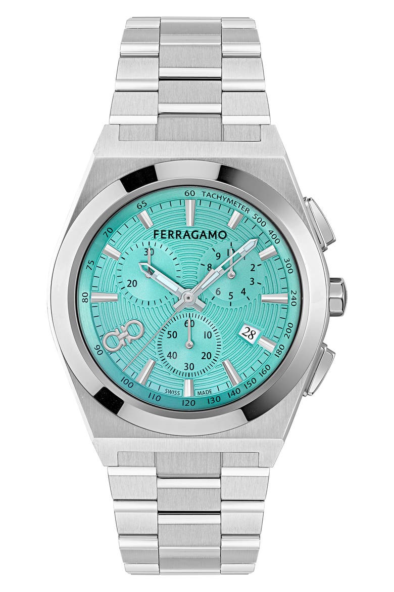 Vega Upper East Chronograph Bracelet Watch, 42mm, Main, color, STAINLESS STEEL