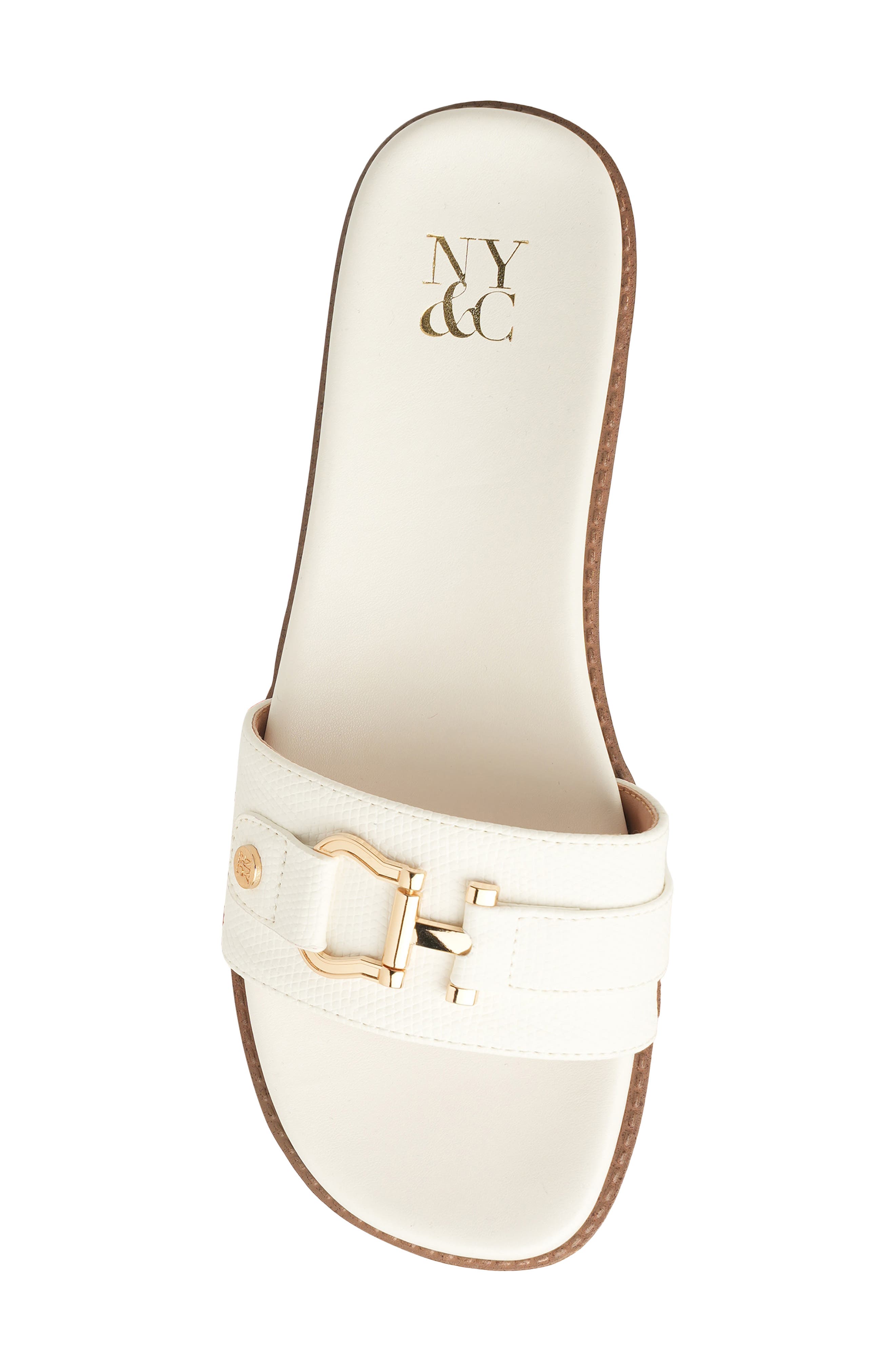 NEW YORK AND COMPANY Carlyn Platform Wedge Slide Sandal, Alternate, color, White