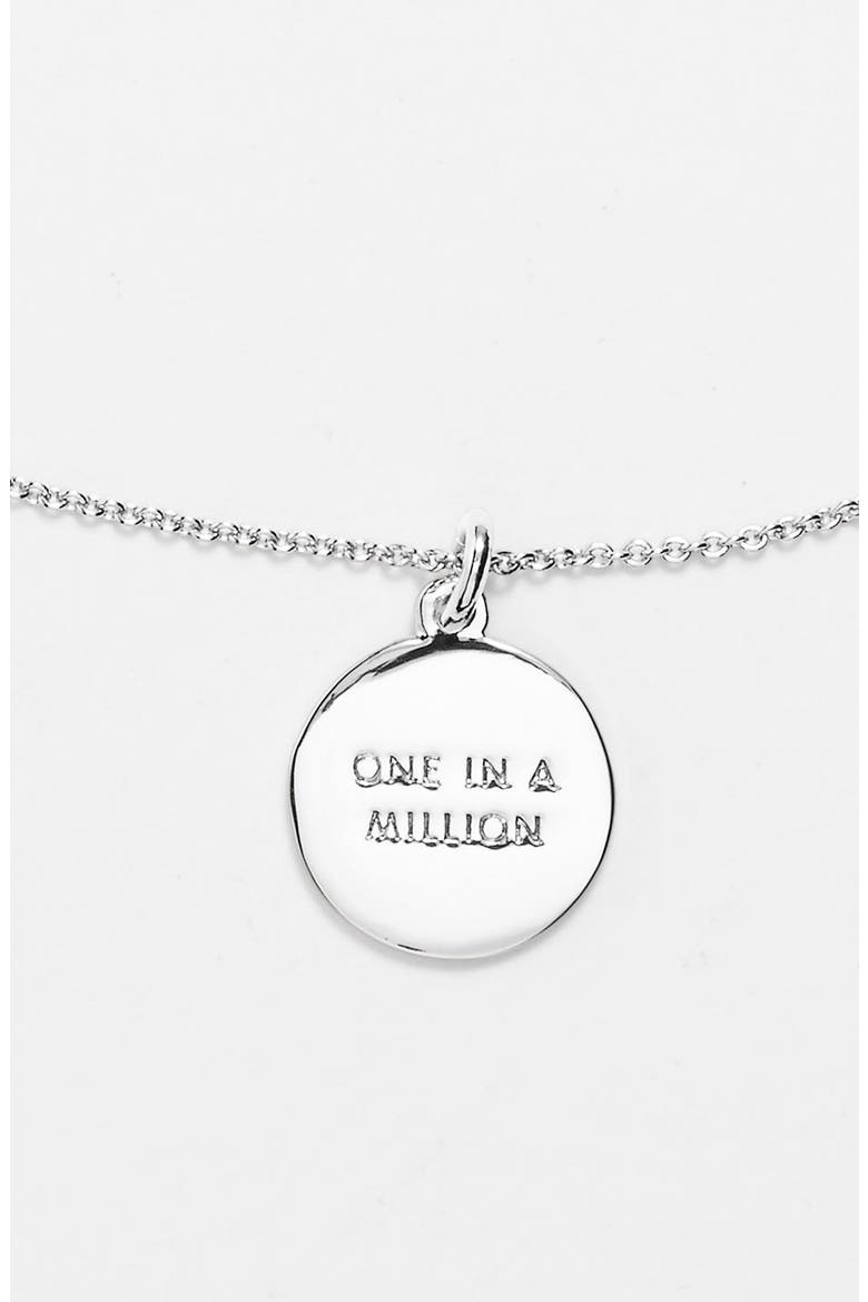'one in a million' initial pendant necklace, Alternate, color, SILVER A