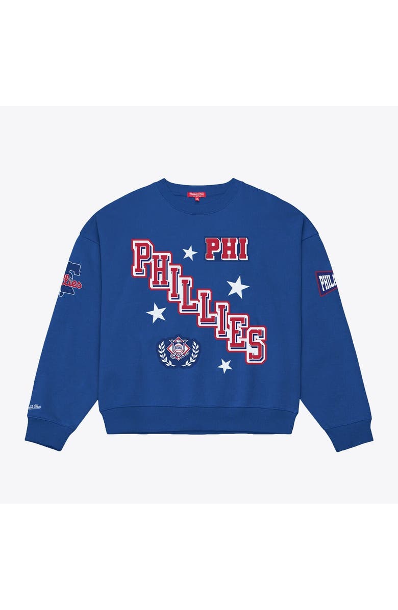 Mitchell & Ness Women's Mitchell & Ness  Royal Philadelphia Phillies Pep Rally Sweatshirt, Main, color, Royal