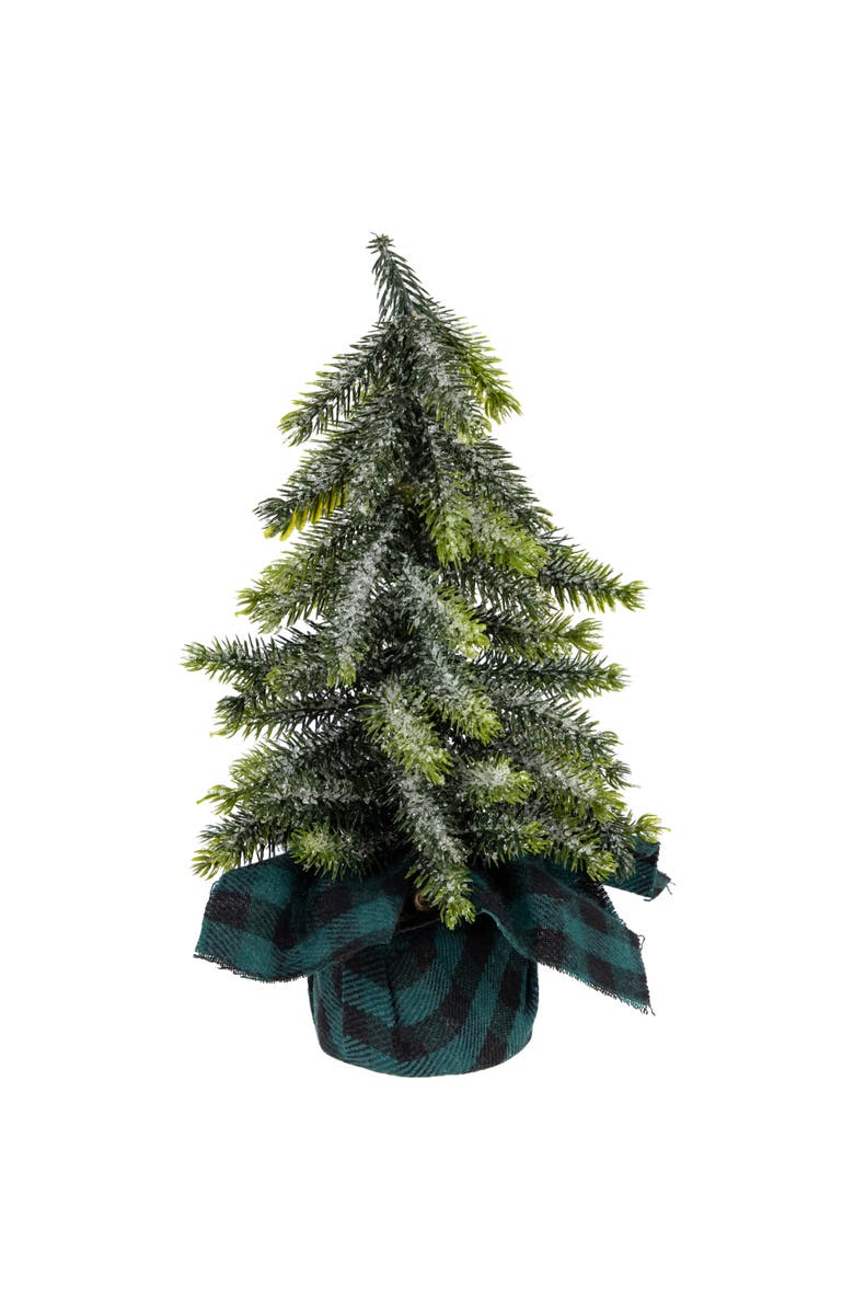 Northlight Mini Iced Downswept Pine Artificial Christmas Trees - 9" - Set of 3, Alternate, color, Green