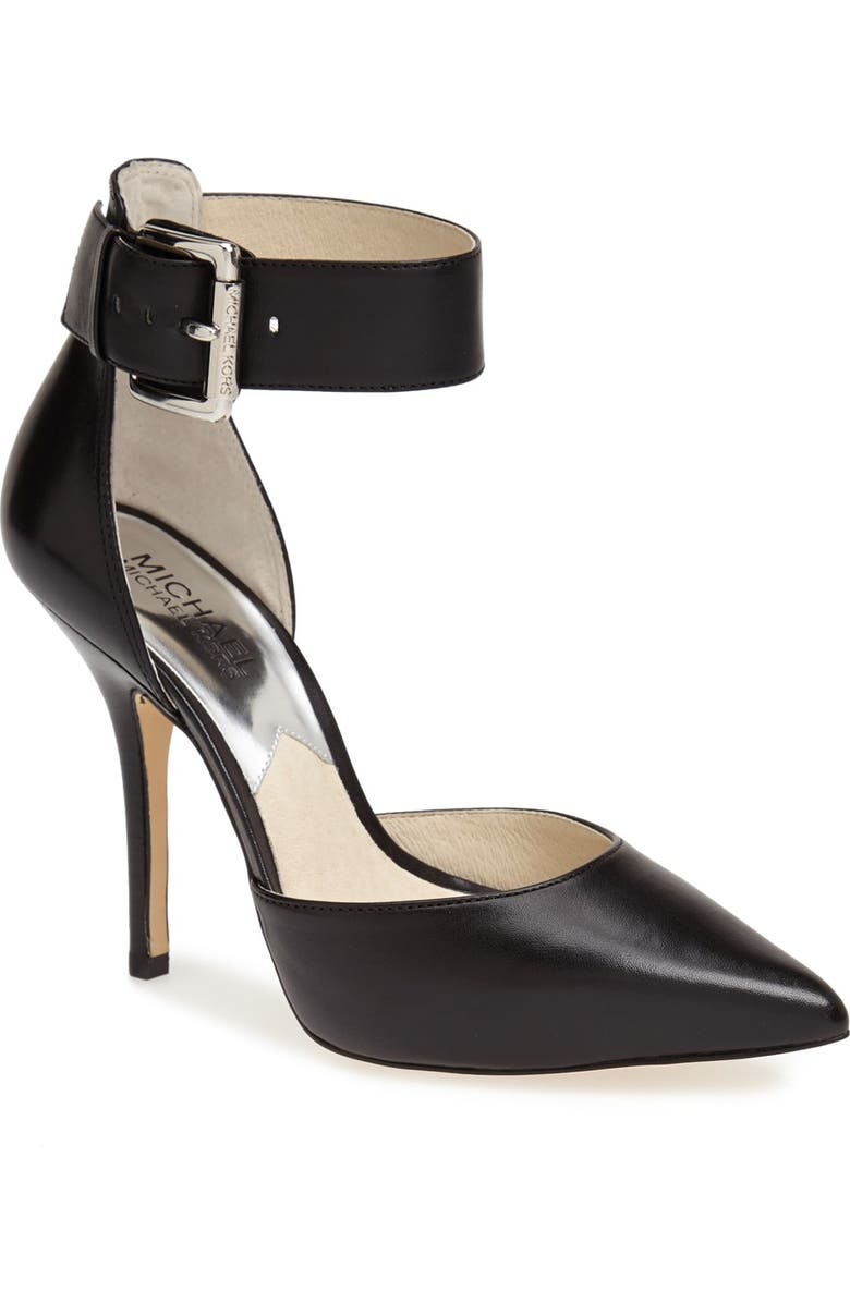 MICHAEL Michael Kors 'Brinkley' Ankle Strap Pointy Toe d'Orsay Pump, Main, color,