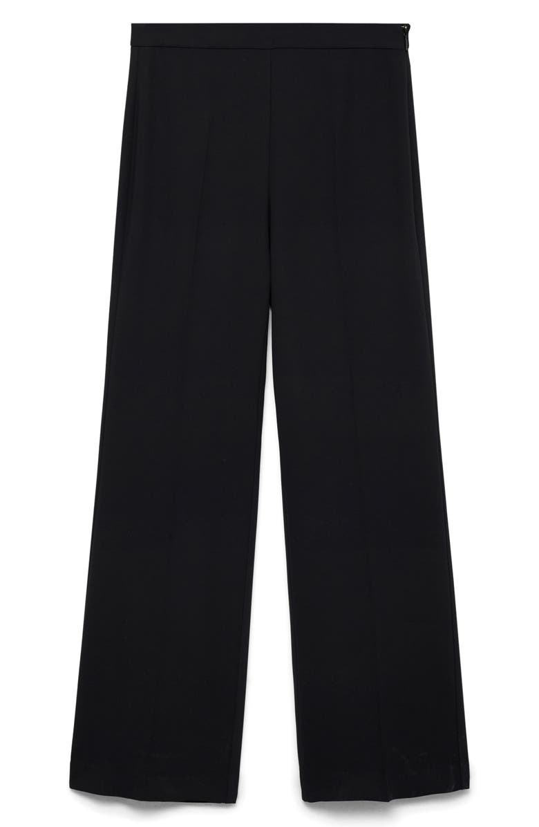 MANGO Iguana Straight Leg Pants, Main, color, Black