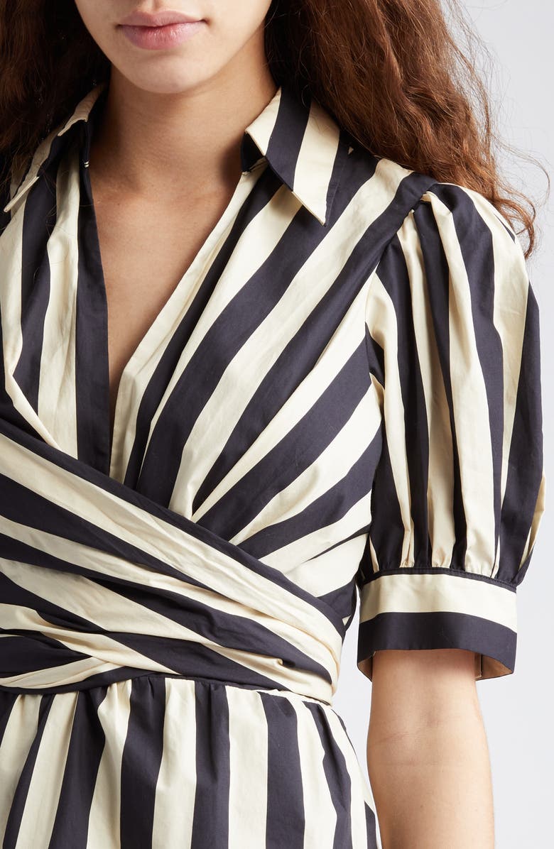 FARM Rio Mixed Stripe Tie Back Minidress, Alternate, color, 