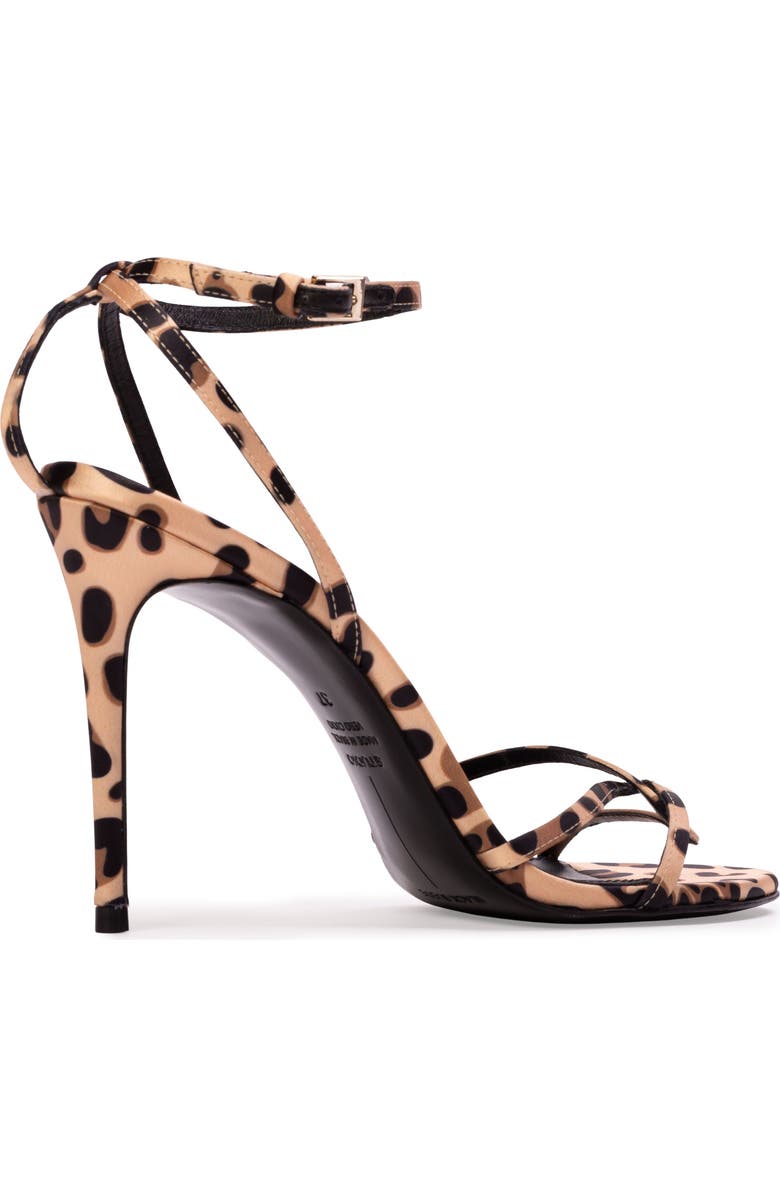 BLACK SUEDE STUDIO Miley 100 Satin Sandal, Alternate, color, Cheetah Satin