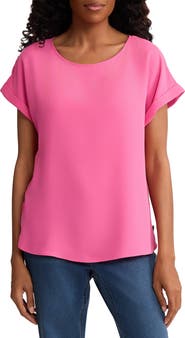 Jones New York Button Side Short Sleeve Top