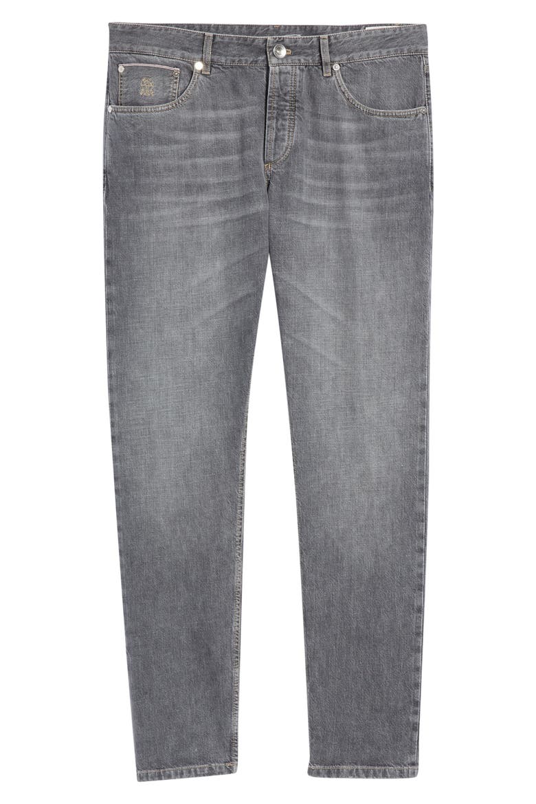 Brunello Selvedge Denim Jeans, Alternate, color, DARK WASH DENIM