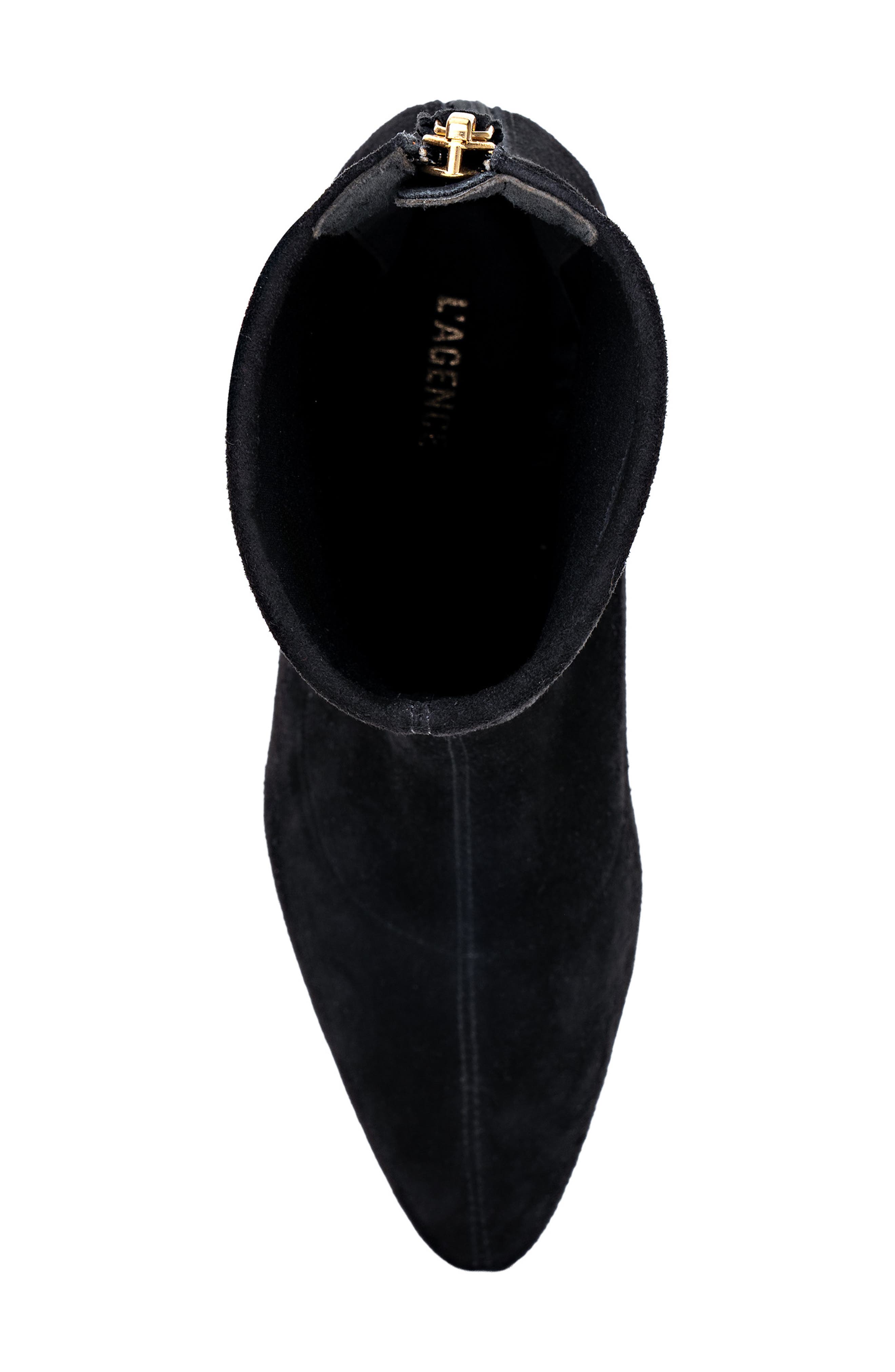 L'AGENCE Salome Bootie, Alternate, color, Black Suede