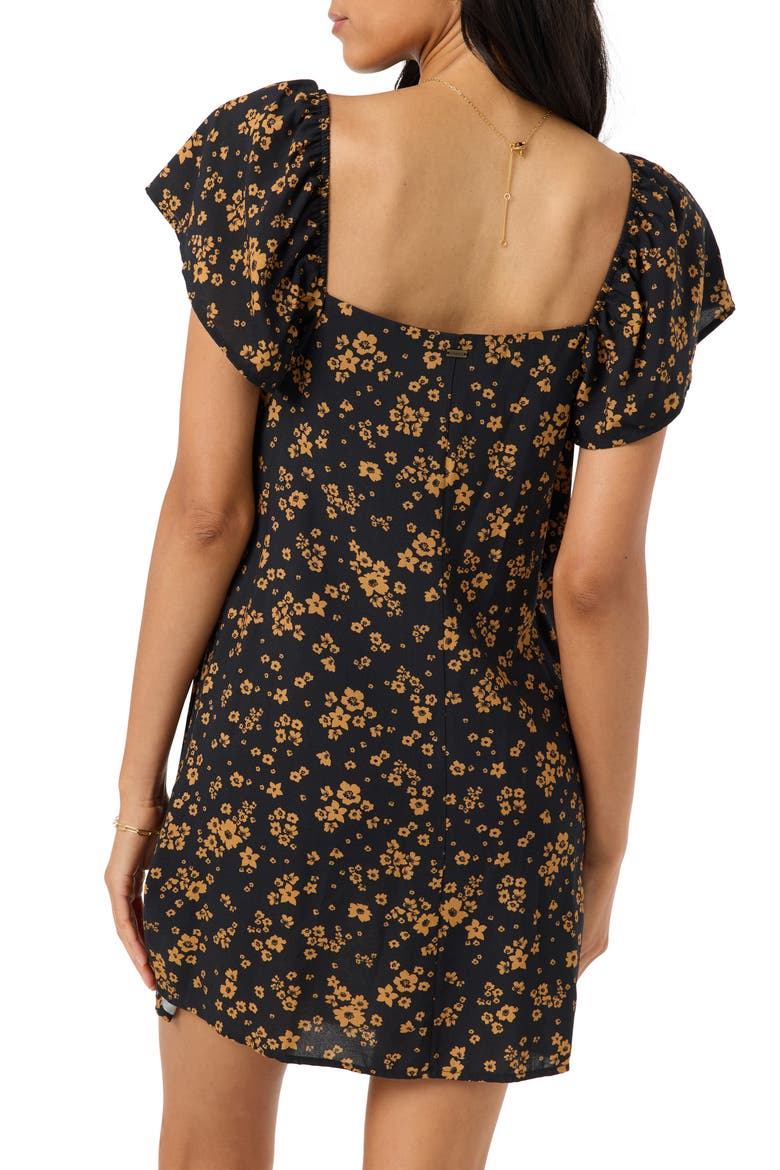 Adalyn Maya Flora Minidress, Alternate, color, BLACK