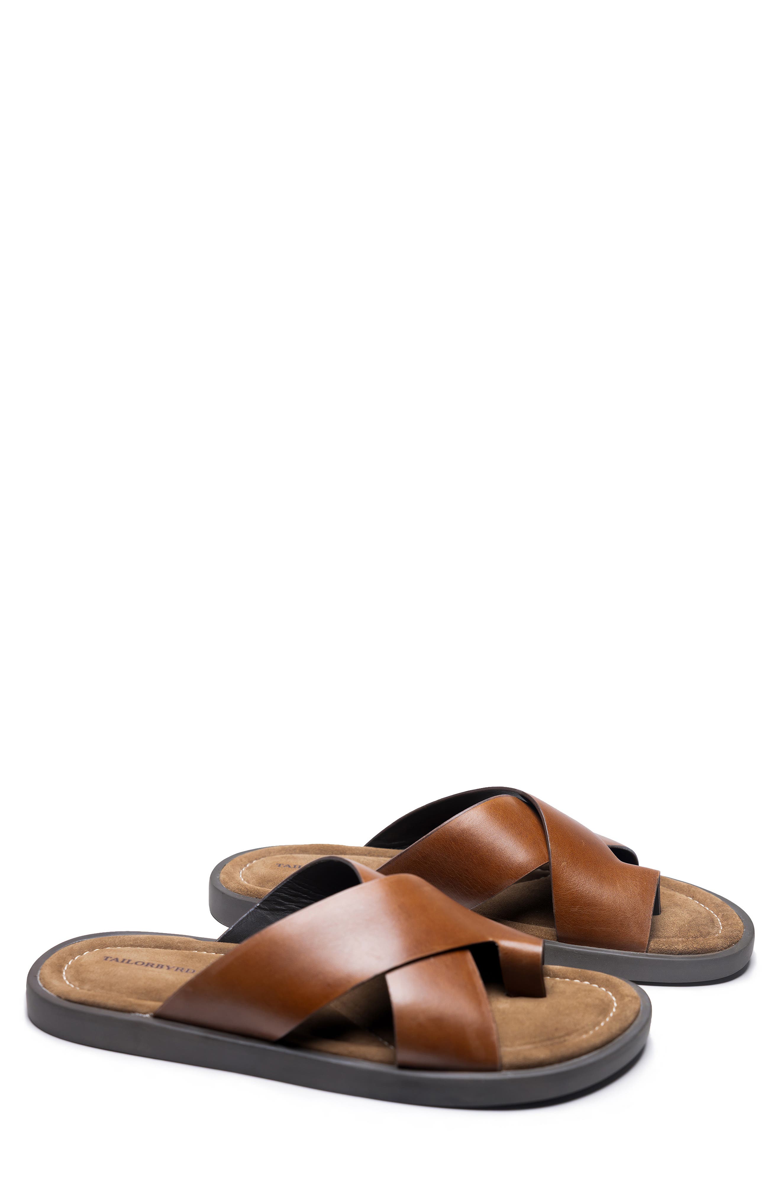 TailorByrd Hampton Leather Sandal, Alternate, color, Dark Brown