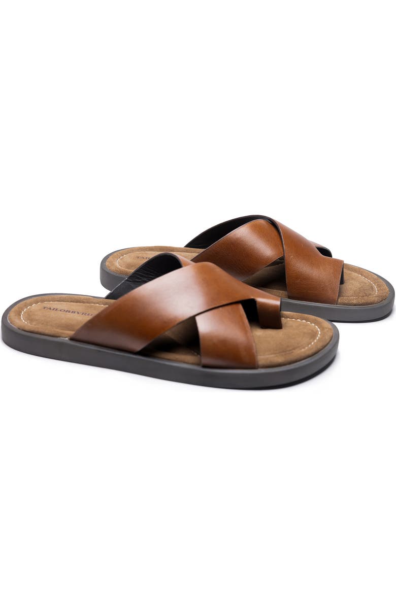 TailorByrd Hampton Leather Sandal, Alternate, color, Dark Brown