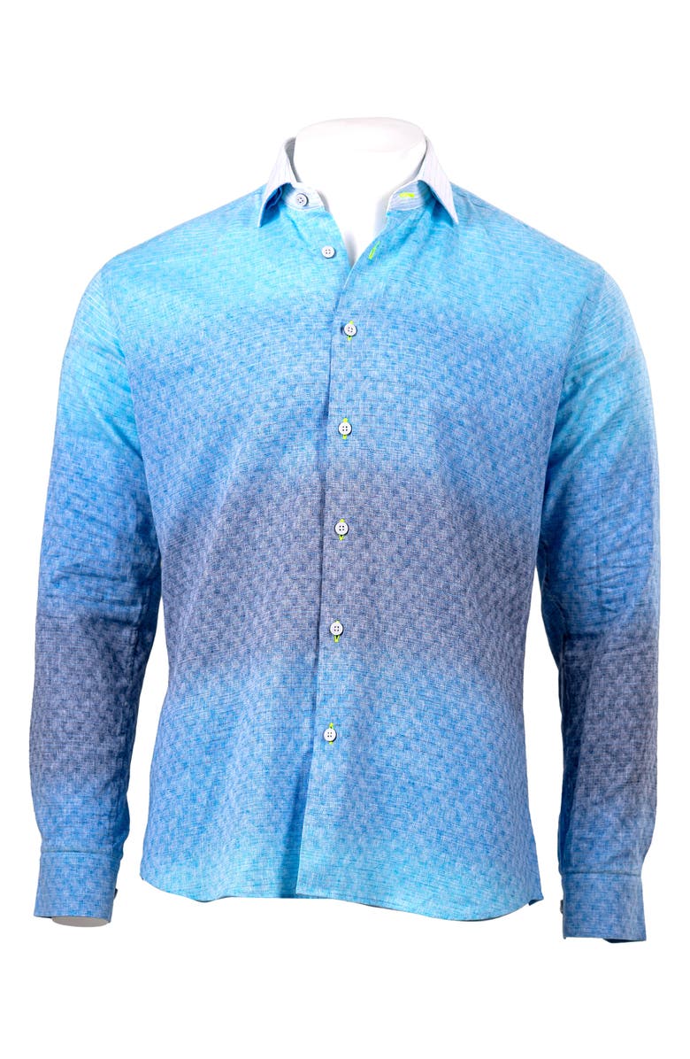 Maceoo Fibonacci Marthy Contemporary Fit Button-Up Shirt, Alternate, color, Blue