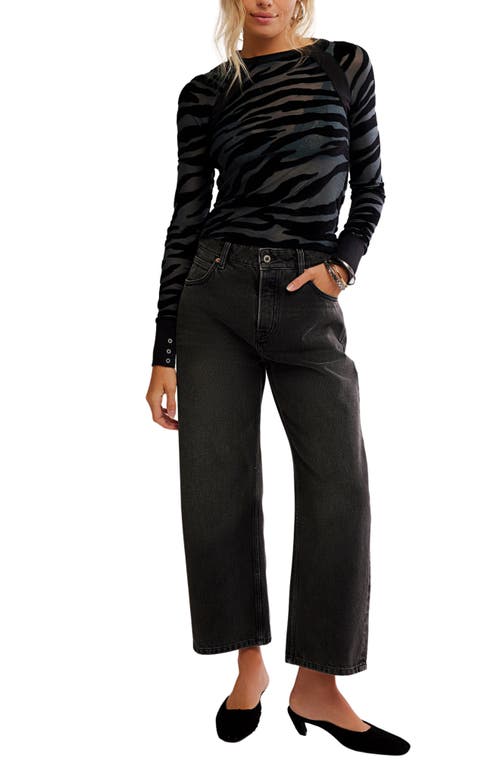 Free People So Lush Burnout Velvet Top In Black