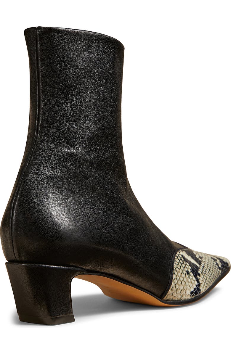 Khaite Dallas Cap Toe Sock Bootie, Alternate, color, Black/ Natural