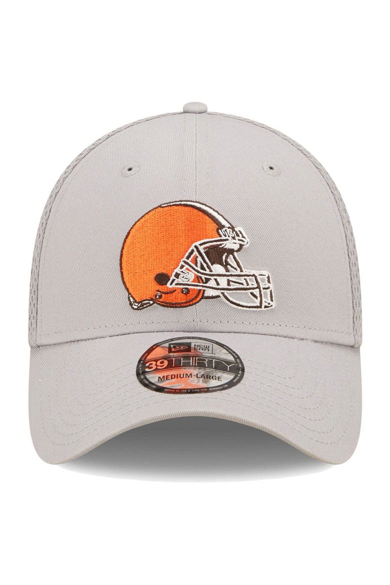 Men's New Era Gray Cleveland Browns Team Neo 39THIRTY Flex Hat, Alternate, color, Gray