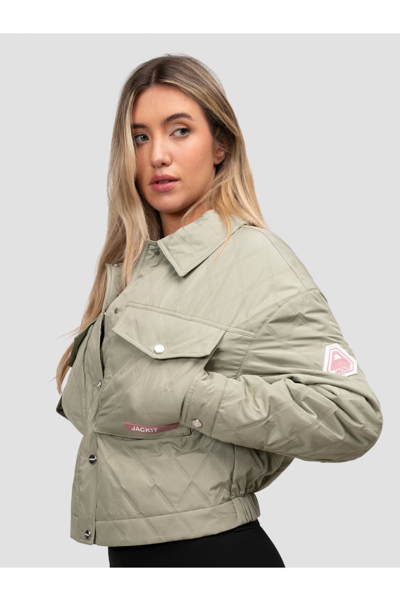 Eden Quilted Shirt Jacket, Alternate, color, Sage