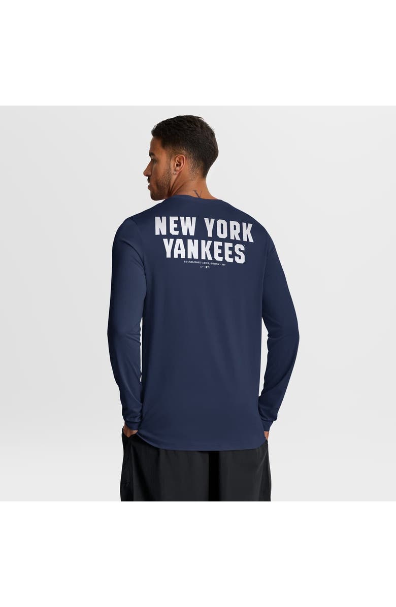 Nike Men's Nike Navy New York Yankees 2-Hit Legend Dri-FIT Long Sleeve T-Shirt, Alternate, color, Navy