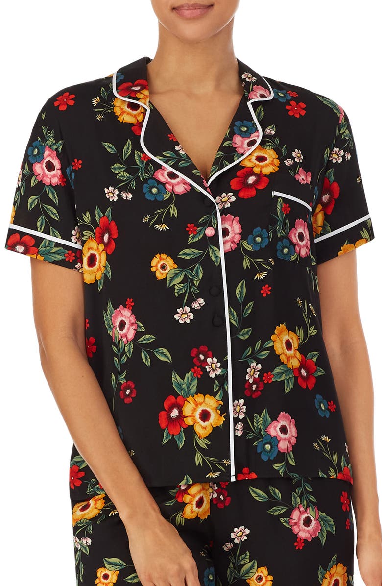 Room Service Pjs Notch Collar Top, Main, color, 