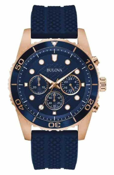 Classic Silicone Strap Watch, 43mm