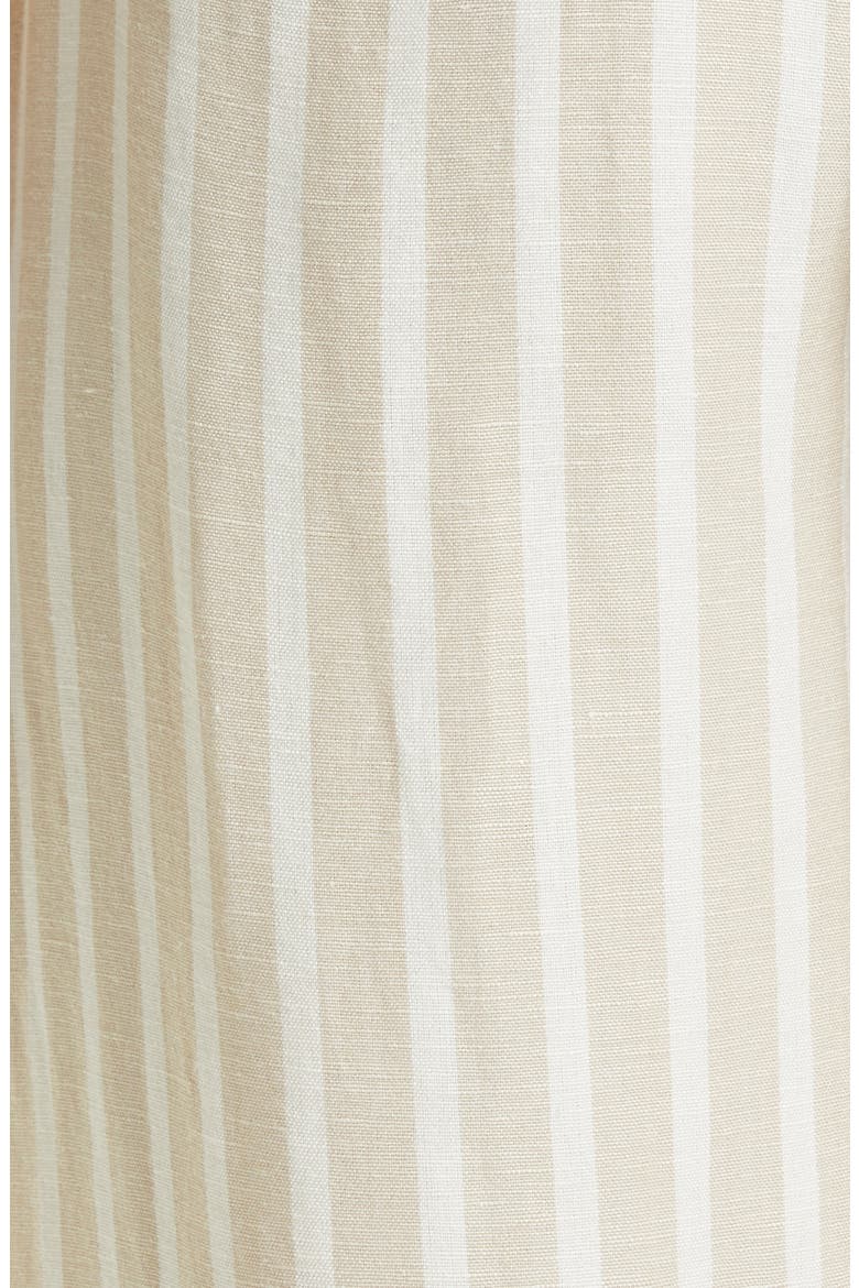 Samira Crop Wide Leg Linen Blend Pants, Alternate, color, BISQUE/IVORY