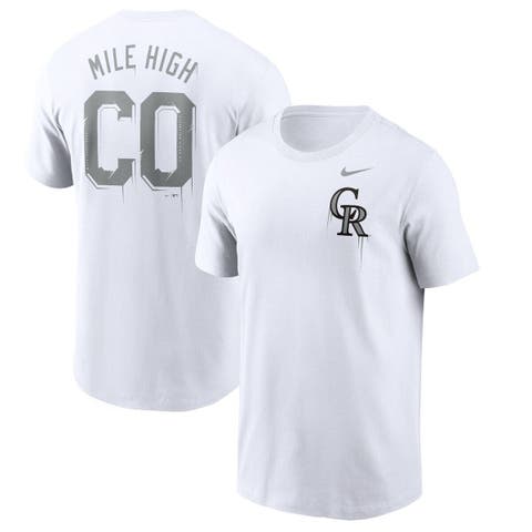 Men's Nike White Colorado Rockies Mile High Hometown T-Shirt