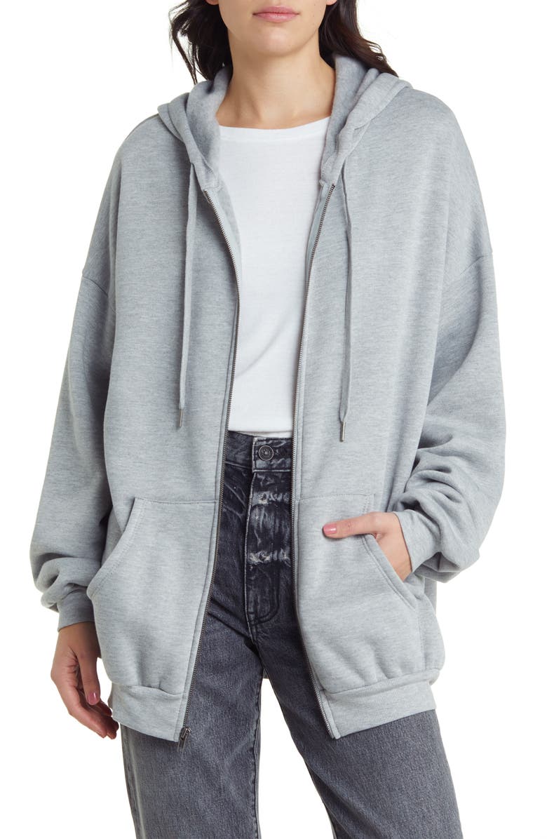 Treasure & Bond Oversize Front Zip Hoodie, Main, color,