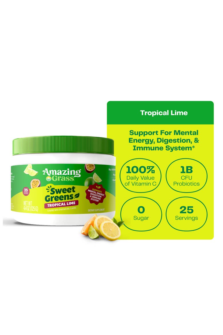 Sweet Greens Superfood Powder, Tropical Lime, 25 Servings, Main, color, None