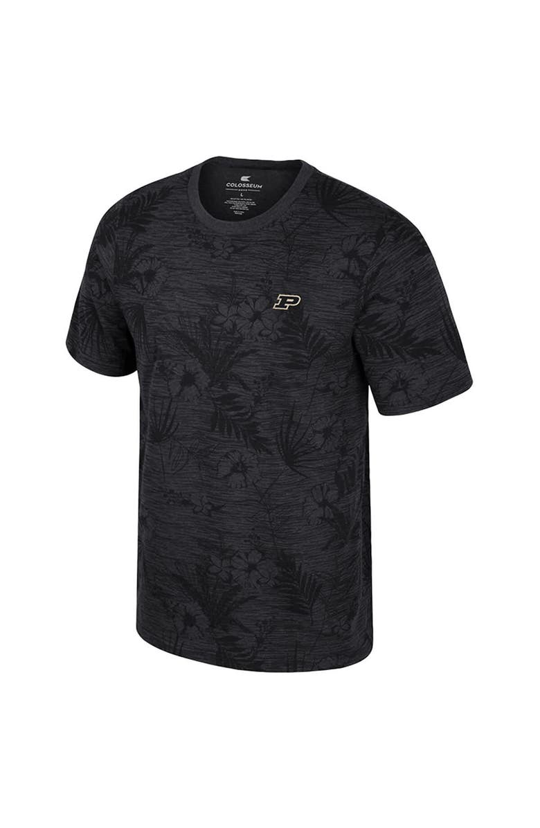 COLOSSEUM Men's Colosseum Black Purdue Boilermakers Floral Printed T-Shirt, Alternate, color, Black
