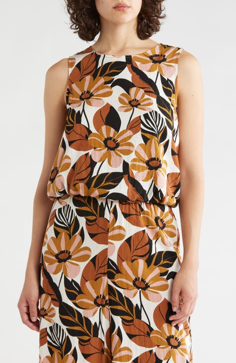 Sleeveless Bubble Hem Top