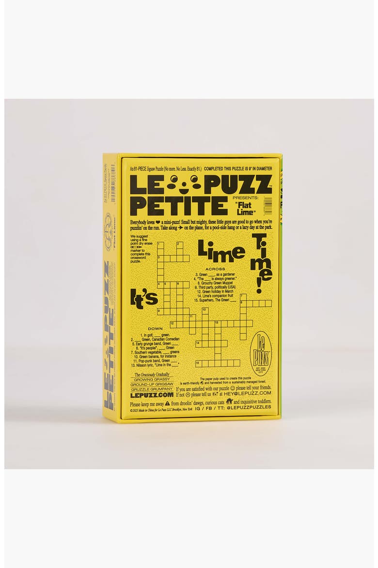 Flat Lime Mini Puzzle, Alternate, color, Lime