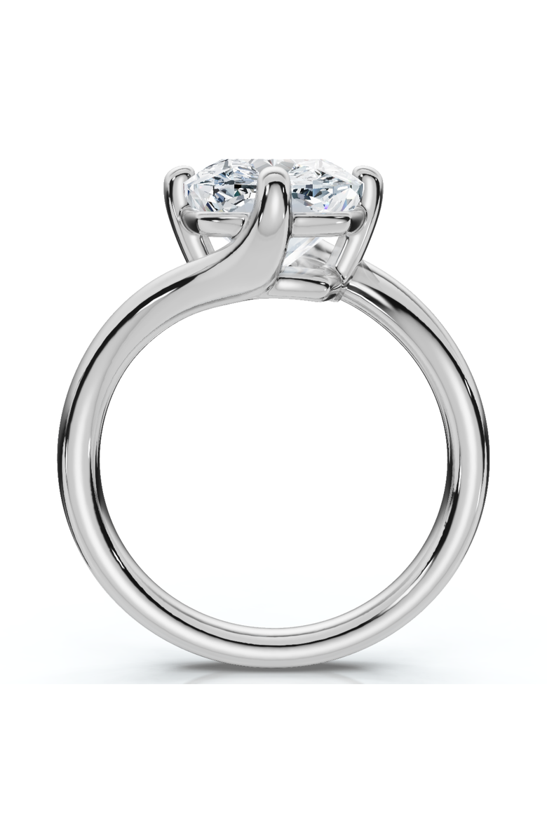 Certified 4Ct Atelier Solitaire Diamond Engagement Ring 14k Gold Lab Grown, Alternate, color, 14k White Gold
