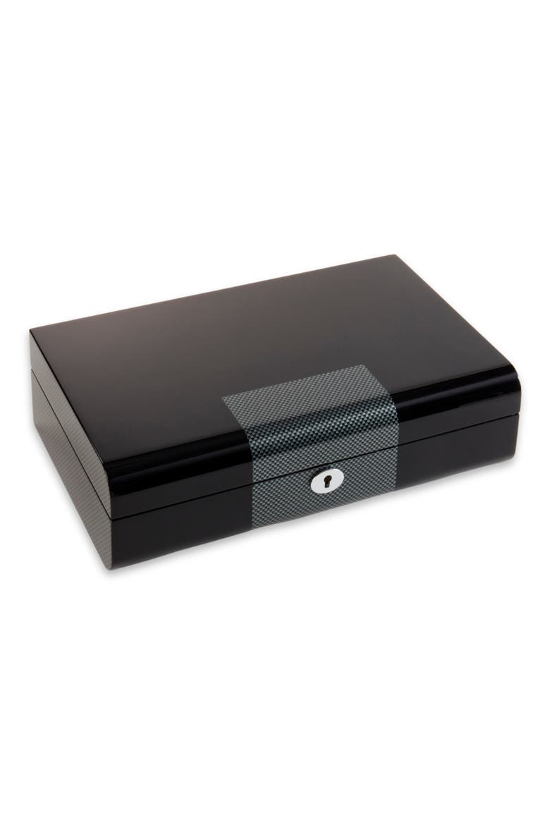 Ezra Wooden Watch Case, Main, color, BLACK MULTI
