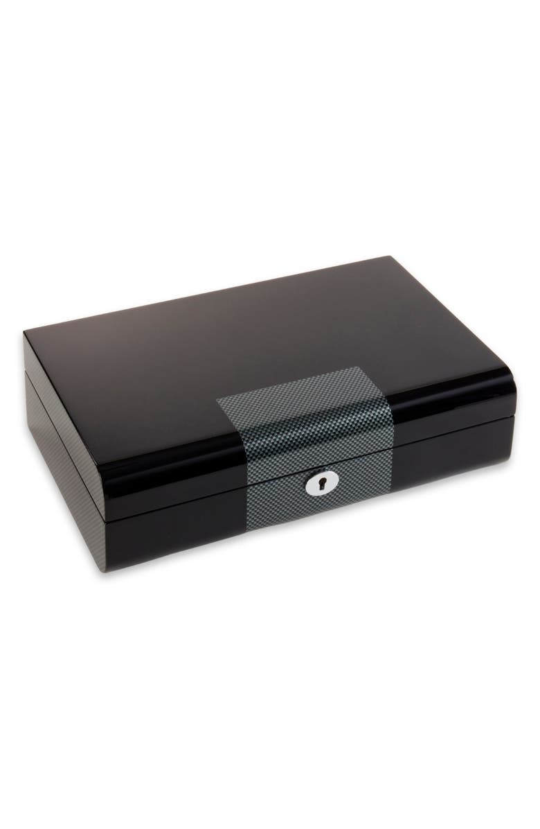 Bey-Berk Ezra Wooden Watch Case, Main, color, Black Multi